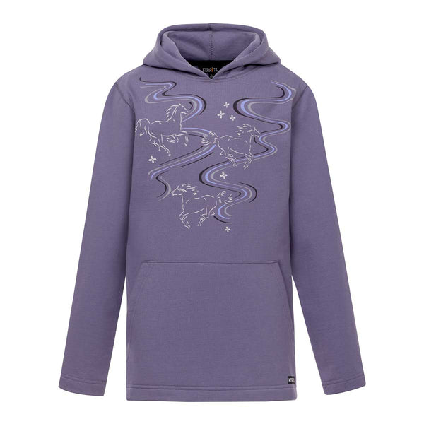 Kerrits Ride the Wind Girls Fleece Hoodie - Violetdawn
